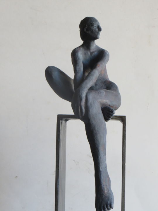 Escultura titulada "Repos" por Nicola Deux, Obra de arte original, Metales