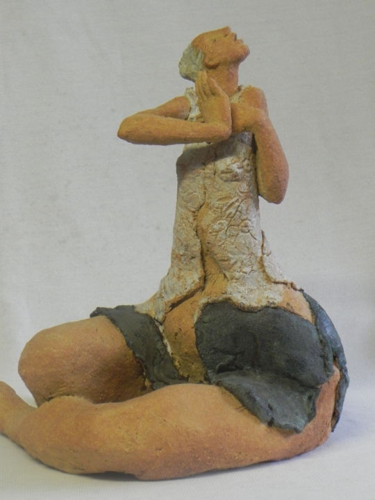 Skulptur mit dem Titel "Belle de Jour" von Nicola Deux, Original-Kunstwerk, Keramik