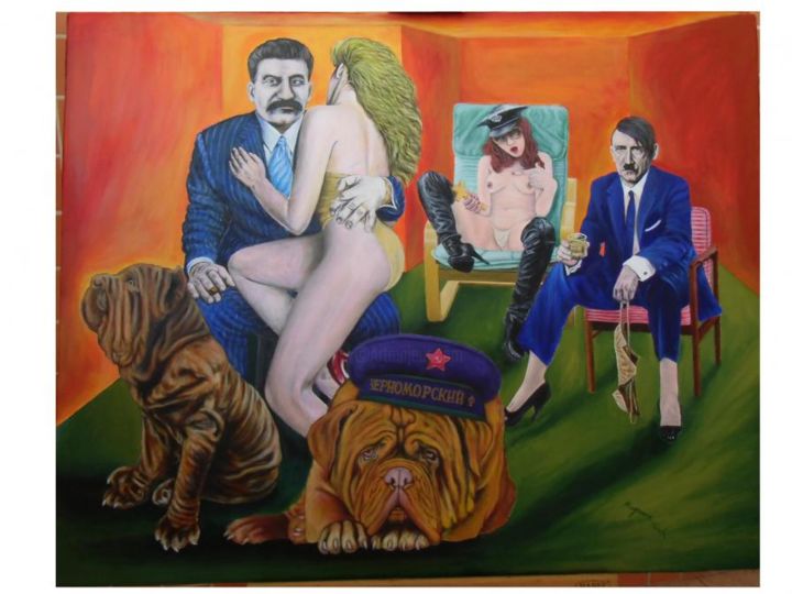 Painting titled "Potere" by Nicola Magrone, Original Art, Acrylic