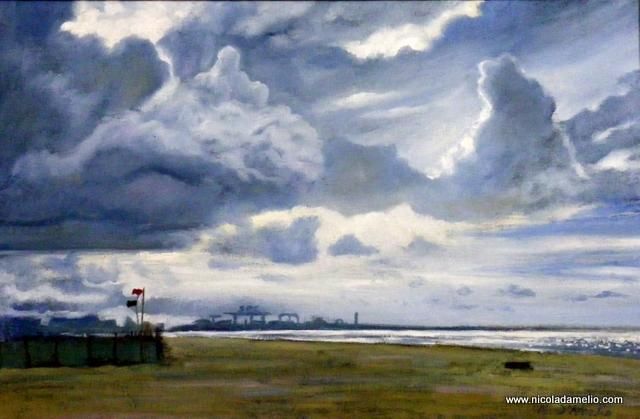 Pittura intitolato "Clouds in the Wind,…" da Nicola D Amelio, Opera d'arte originale, Olio