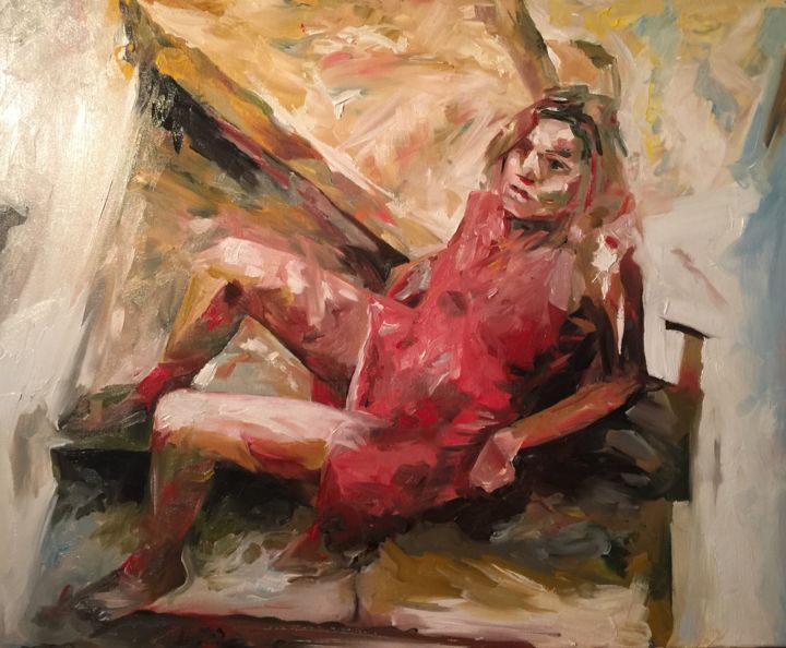 Painting titled "Escale" by Philippe Nicolaï, Original Artwork, Oil
