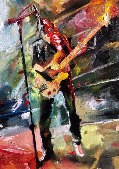 Painting titled "Lemmy" by Philippe Nicolaï, Original Artwork, Oil