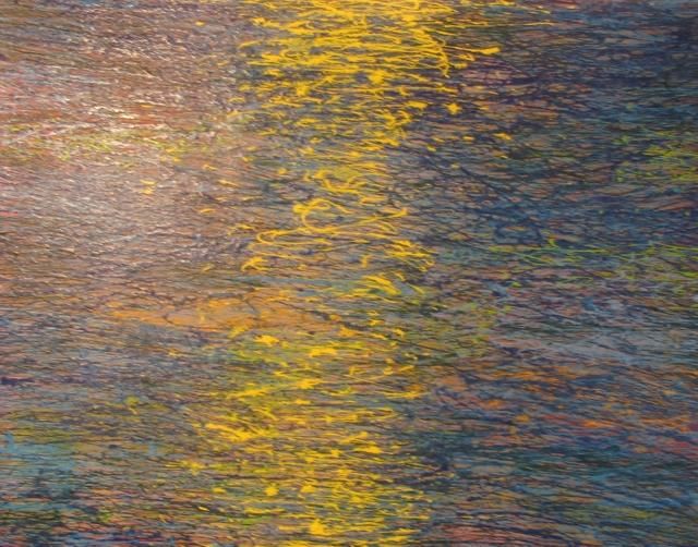 Painting titled "SEA REFLECTIONS AT…" by Morea Nicola, Original Artwork