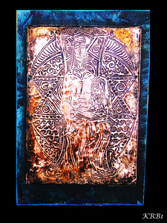 Obrazy i ryciny zatytułowany „Sainte Anne” autorstwa Nicolas Bouriot (KRB1), Oryginalna praca, Rytownictwo