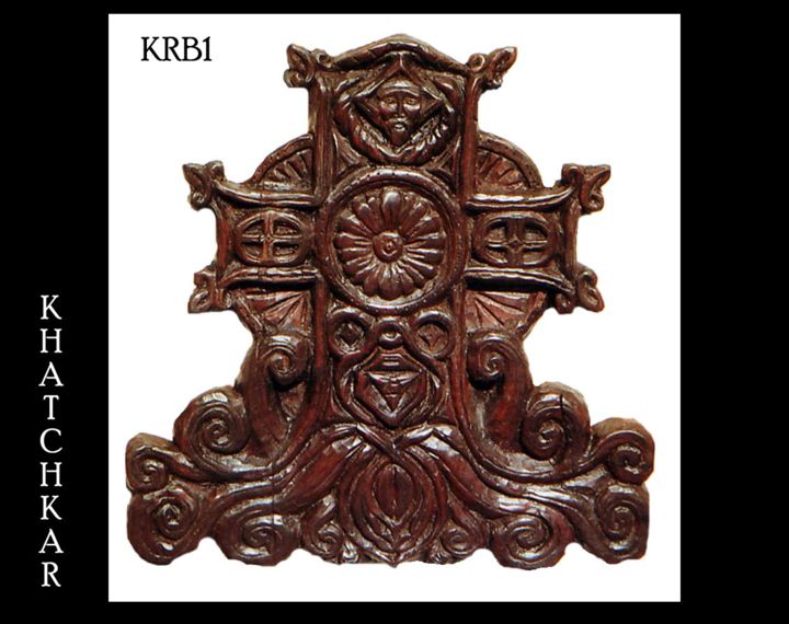 雕塑 标题为“Croix arménienne” 由Nicolas Bouriot (KRB1), 原创艺术品, 木