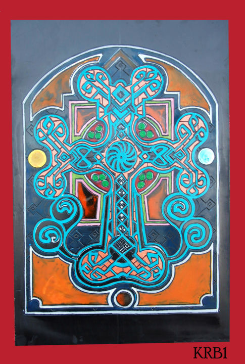 Gravures & estampes intitulée "Croix arménienne Sp…" par Nicolas Bouriot (KRB1), Œuvre d'art originale, Gravure