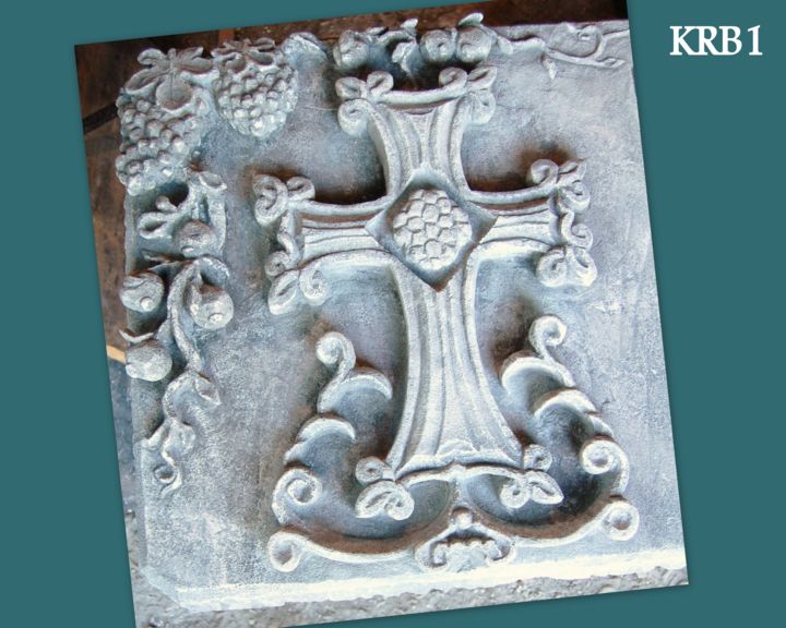 Sculpture titled "khachkar" by Nicolas Bouriot (KRB1), Original Artwork, Stone