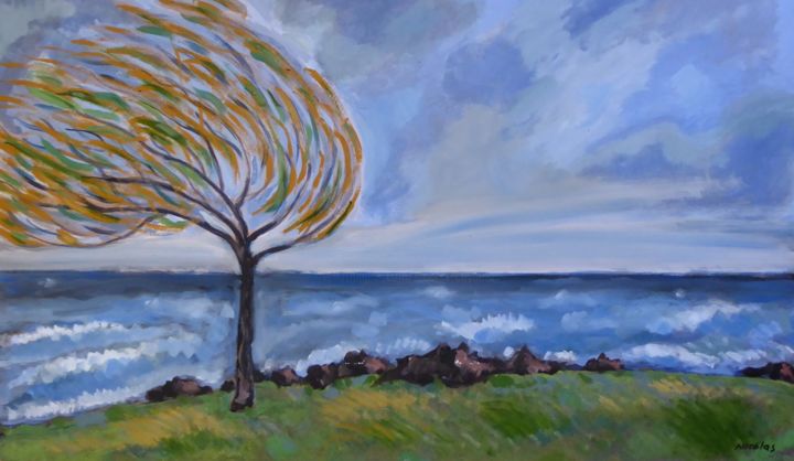 Vent De Tempete Peinture Par Nicolas Artmajeur