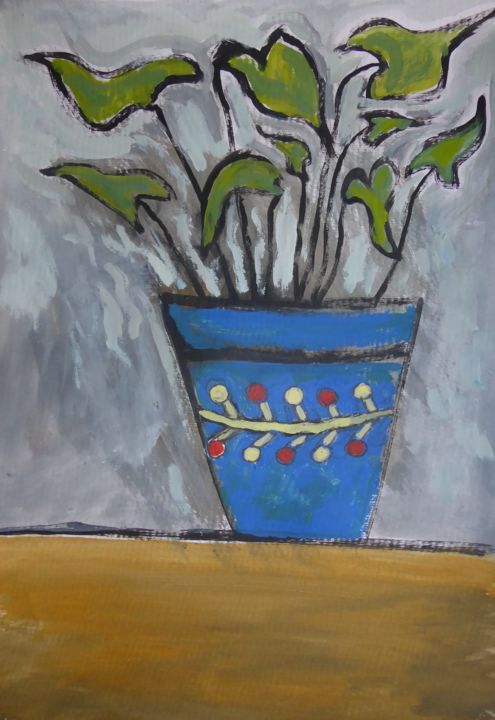 Malarstwo zatytułowany „La petite plante” autorstwa Nicolas Cavuoto, Oryginalna praca, Olej