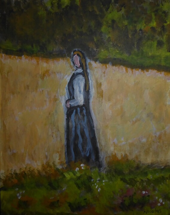 Peinture intitulée "La promenade" par Nicolas Cavuoto, Œuvre d'art originale, Huile
