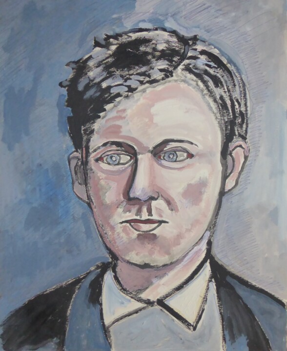 Schilderij getiteld "Arthur Rimbaud" door Nicolas Cavuoto, Origineel Kunstwerk, Olie