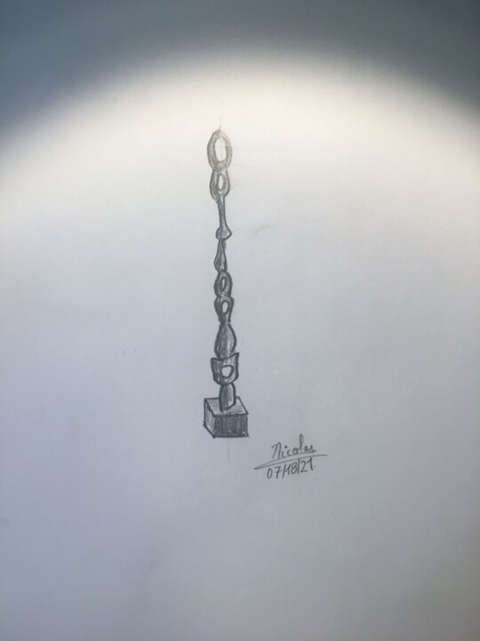 Drawing titled "Void Tower" by Nicolas Chammat, Original Artwork, Pencil
