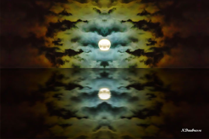 Photographie intitulée "Moonlight no 3" par Nicolas Daubresse, Œuvre d'art originale, Photographie manipulée