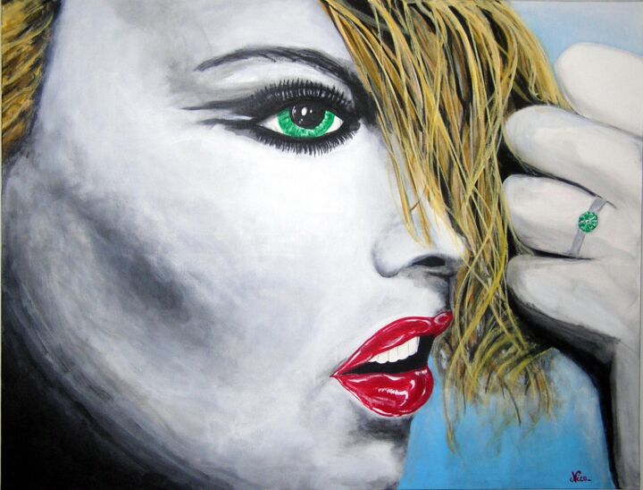 Peinture intitulée "il ou elle" par Nico, Œuvre d'art originale, Acrylique