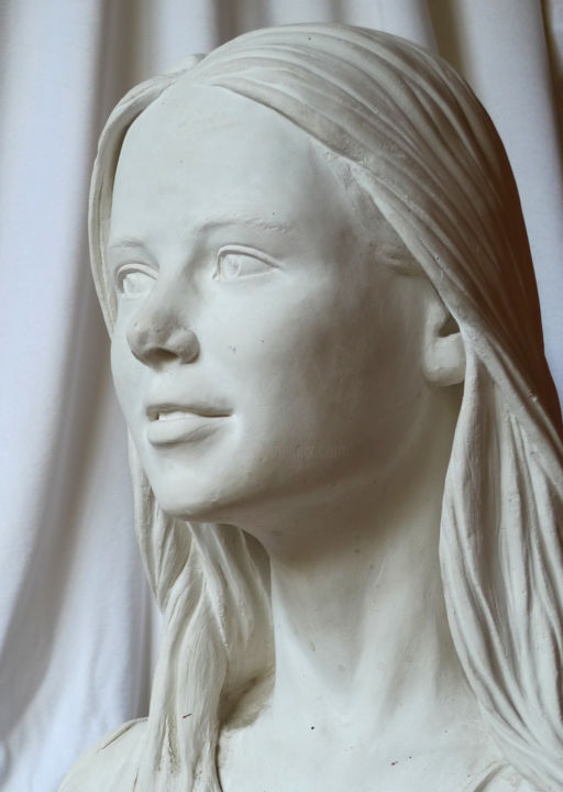 Sculptuur getiteld "Oria" door Nicolas Gheur, Origineel Kunstwerk, Gips