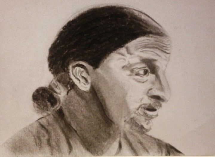 Malerei mit dem Titel "Zlatan" von Nicolas Hutte, Original-Kunstwerk