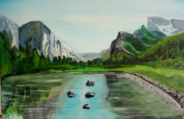 Painting titled "Paysage.jpg" by Nicolas Hutte, Original Artwork