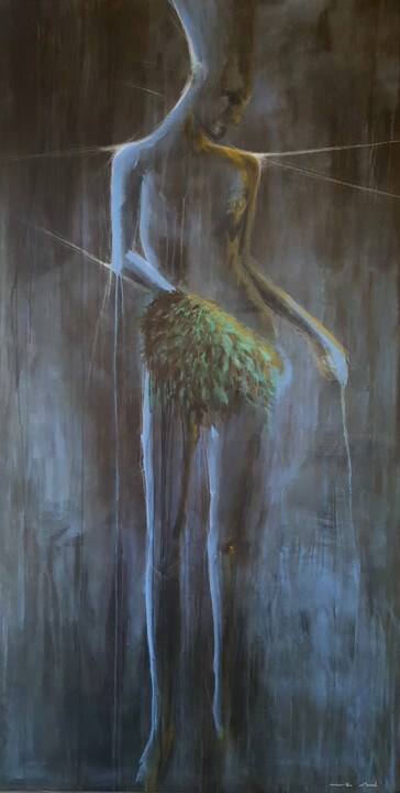 Painting titled "L'homme II" by Nicolas Sorel, Original Artwork, Acrylic