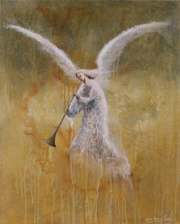 Peinture intitulée "Angelus" par Nicolas Sorel, Œuvre d'art originale, Acrylique