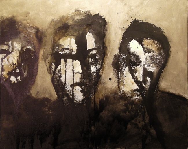 Peinture intitulée "Les trois grâces" par Nicolas Boudin, Œuvre d'art originale