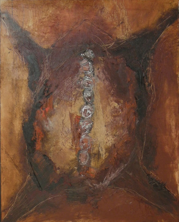 Peinture intitulée "Boeuf écorché 2" par Nicolas Boudin, Œuvre d'art originale, Huile