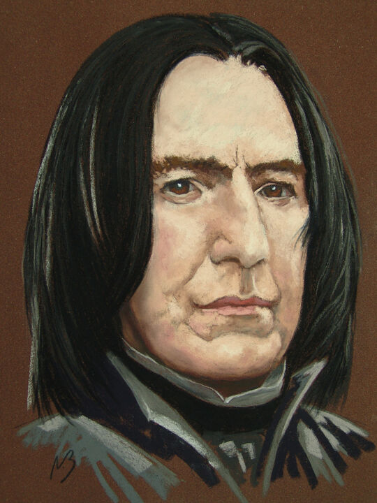 Peinture intitulée "Severus Rogue" par Nicolas Brandicourt, Œuvre d'art originale, Pastel