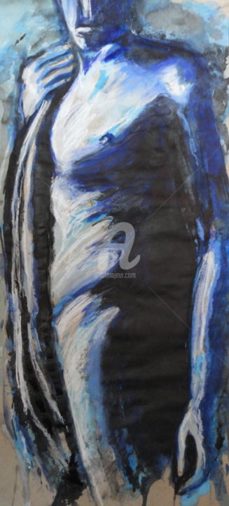 Painting titled "Dark Blue" by Nccp, Original Artwork, Acrylic