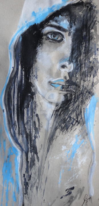 Painting titled "Deep Blue" by Nccp, Original Artwork, Acrylic