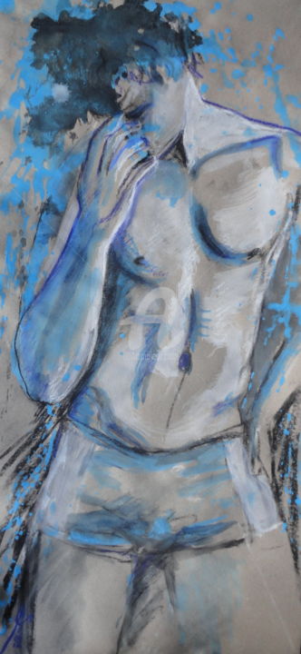 Pittura intitolato "Keep Blue" da Nccp, Opera d'arte originale, Acrilico