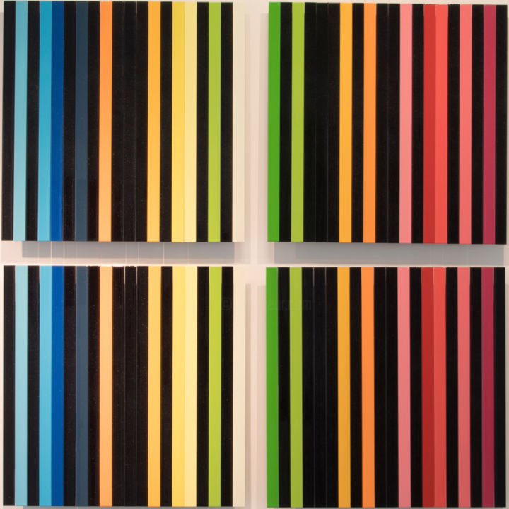 Painting titled "COLORS_1" by Nicolas Destino, Original Artwork, Other Mounted on Aluminium