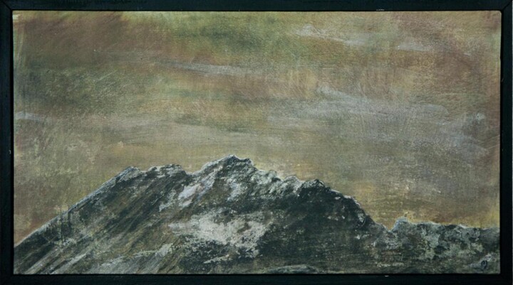Peinture intitulée "MontagneS III" par Nicolas Guyot, Œuvre d'art originale, Tirage argentique Monté sur Panneau de bois
