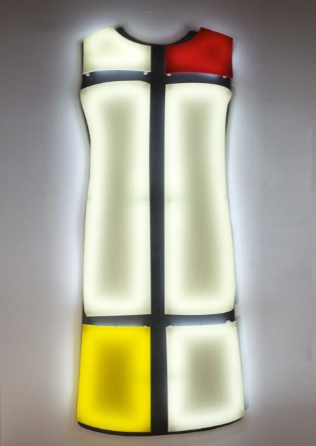 Sculpture intitulée "robe mondrian 2" par Nicolas Saint Gregoire, Œuvre d'art originale