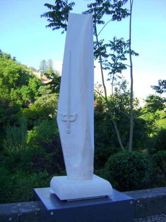 Sculpture titled "Colhona" by Nicolau Campos, Original Artwork, Stone