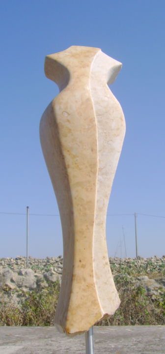 Sculpture titled "FEMININO XXX" by Nicolau Campos, Original Artwork, Stone