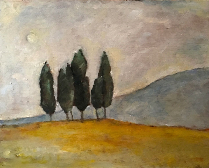 Peinture intitulée "arbres-17.jpg" par Françoise Vivier Nicolaÿ, Œuvre d'art originale