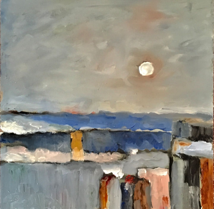 Painting titled "huiles-2018-19.jpg" by Françoise Vivier Nicolaÿ, Original Artwork, Oil