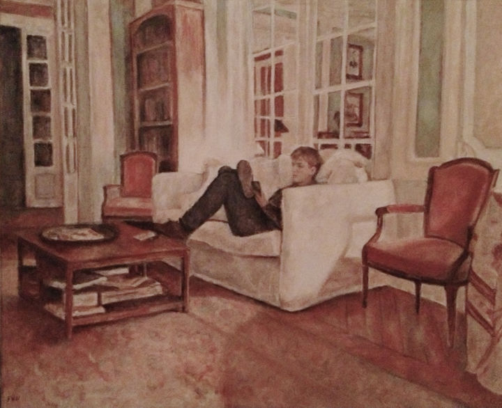 「Emmanuel」というタイトルの絵画 Françoise Vivier Nicolaÿによって, オリジナルのアートワーク, オイル