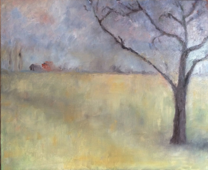 Pittura intitolato "L'arbre mort" da Françoise Vivier Nicolaÿ, Opera d'arte originale