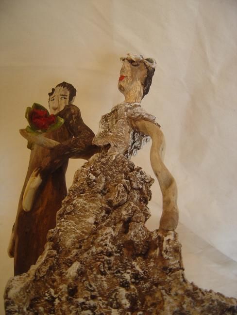 Sculpture titled "just married" by Nicole Agoutin, Original Artwork