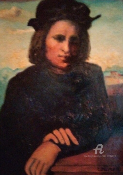 Peinture intitulée "D après Franciabigio" par Nicole Bachelard, Œuvre d'art originale, Huile Monté sur Châssis en bois
