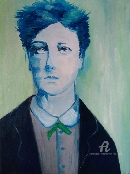 Peinture intitulée "Arthur Rimbaud - Cé…" par Nicole Bachelard, Œuvre d'art originale, Huile Monté sur Châssis en bois