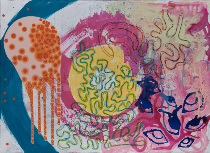Malarstwo zatytułowany „Colourful  chaos” autorstwa Nicole Bajger, Oryginalna praca, Akryl