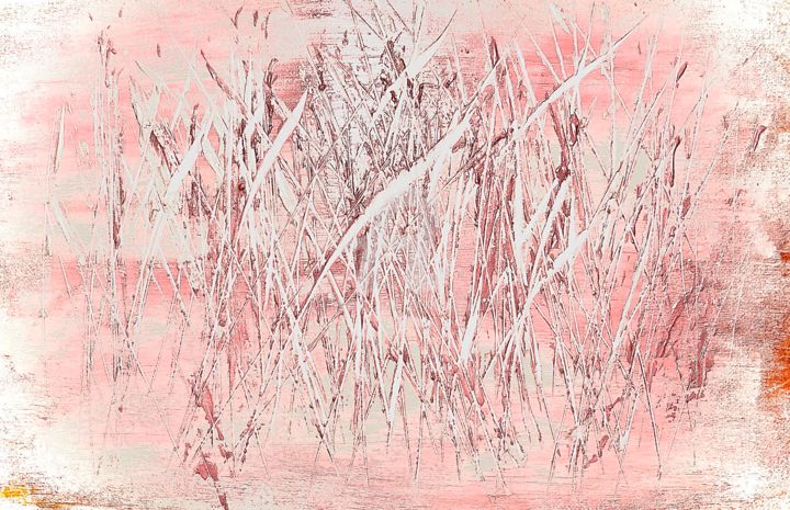 Painting titled "Flamingos in Grado" by Nicole Cecil B, Original Artwork, Acrylic