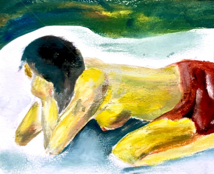 Malerei mit dem Titel "Summertime" von Nicole Cecil B, Original-Kunstwerk, Öl