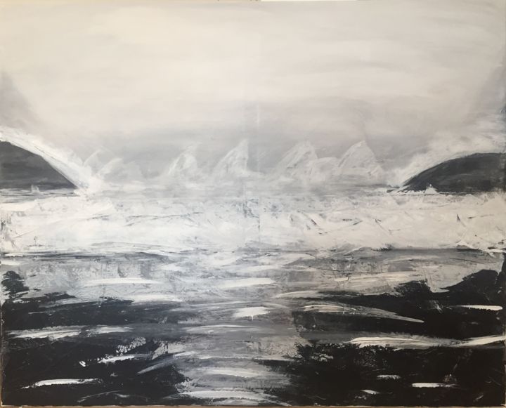 Malerei mit dem Titel "Arktik" von Nicoletta Eckert, Original-Kunstwerk, Acryl