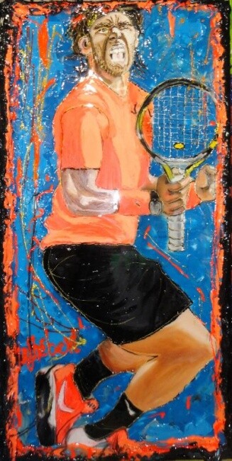 Painting titled "L'EXPRESSION DU GAG…" by Nicole Hebert, Original Artwork, Oil