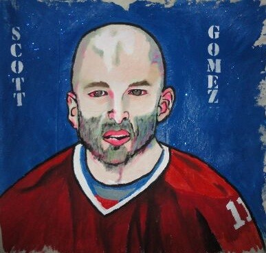 Painting titled "SCOTT GOMEZ" by Nicole Hebert, Original Artwork, Oil