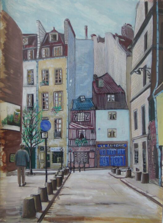 Painting titled "Paris" by Nicole Hittema-Martineau, Original Artwork