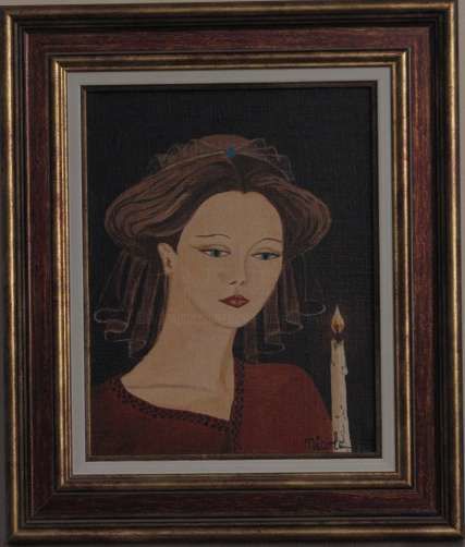 Pintura titulada "le-visage-de-la-mad…" por Nicole Lubrano-Lavadera, Obra de arte original, Oleo