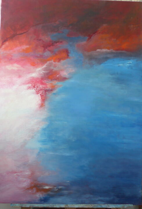 Pittura intitolato "Le Ciel" da Nicole Orain, Opera d'arte originale, Olio